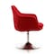 Manhattan Comfort Kinsey Adjustable Height Swivel Accent Chair in Red and Polished Chrome AC039-RD - alternate 2